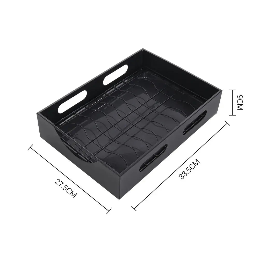 Black Steel Cabinet Pull Out Bowl Rack Furnish Wise