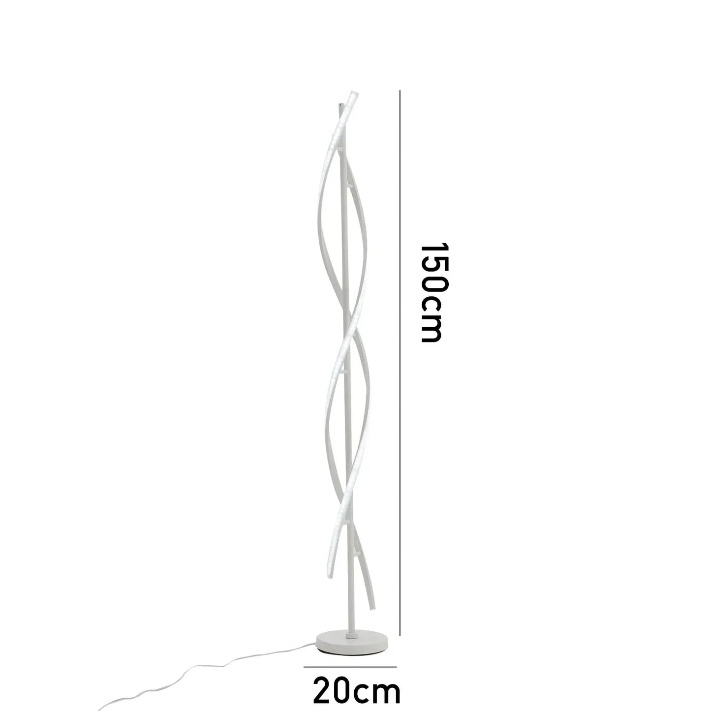 White Modern LED Floor Lamp for Living Room Furnish Wise
