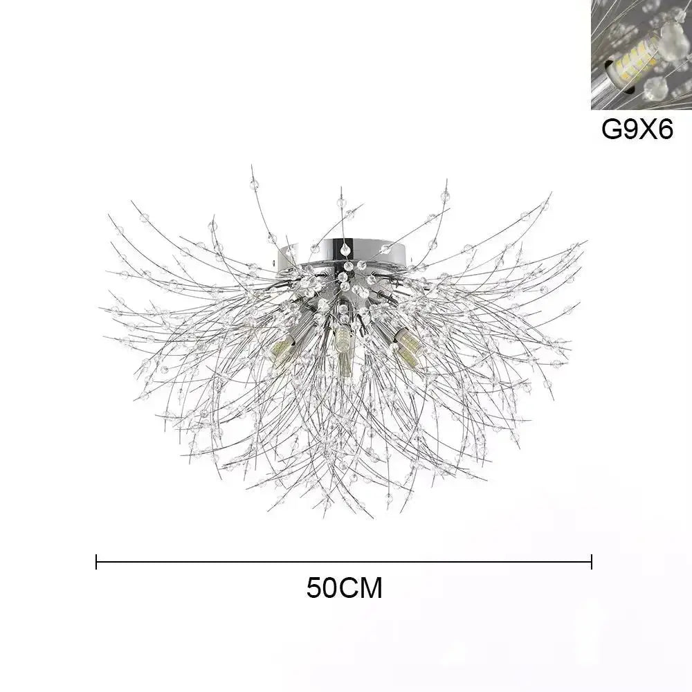 Chrome Beaded Fireworks Recessed Ceiling Light Furnish Wise