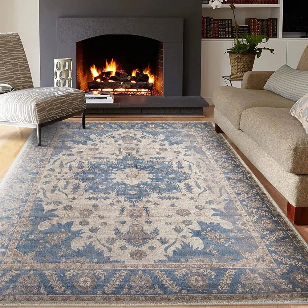 Rectangle Vintage Floral Area Rug Furnish Wise