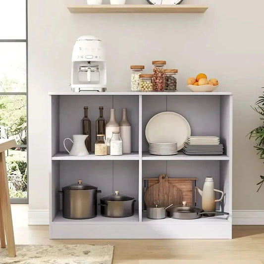 Sideboard Cabinet with Open Shelves Furnish Wise