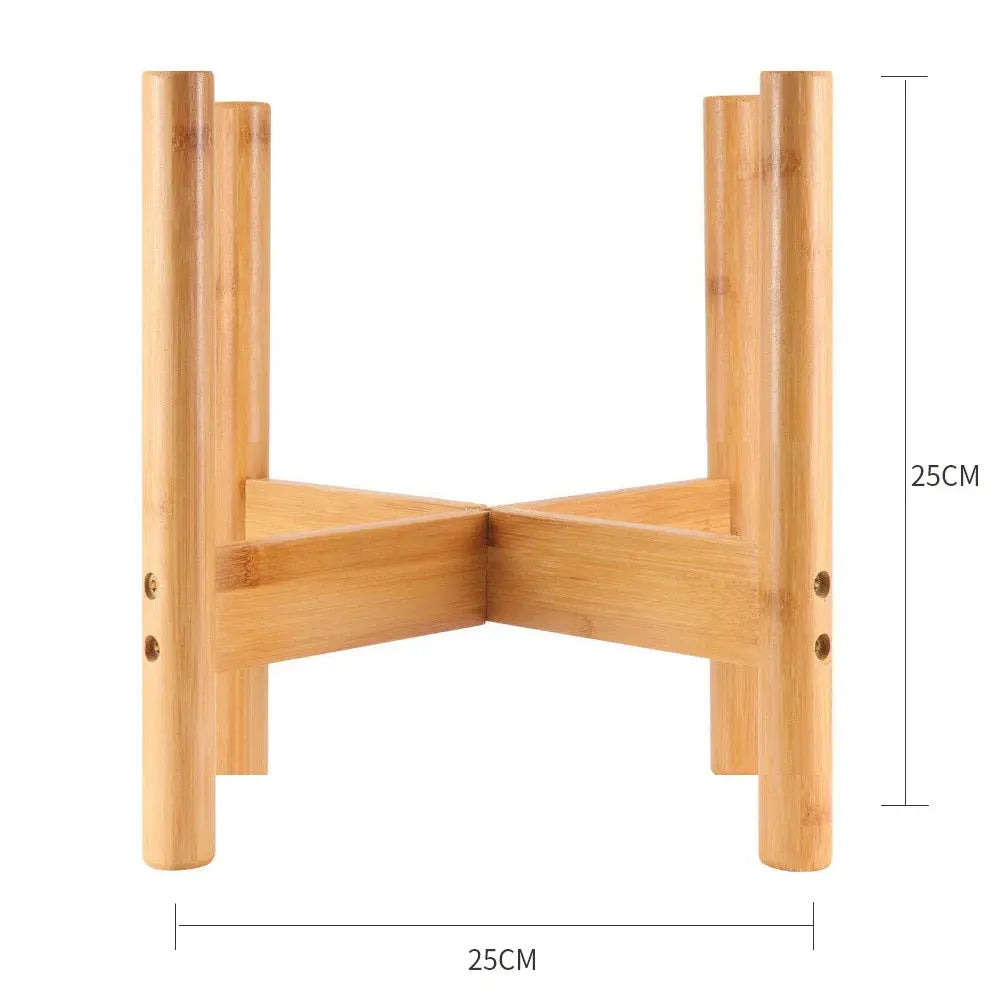 Wooden Oak Flower Plant Pot Holder Furnish Wise