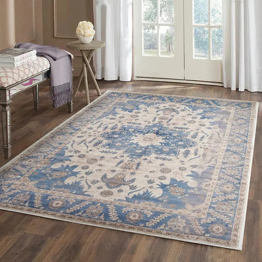 Rectangle Vintage Floral Area Rug Furnish Wise
