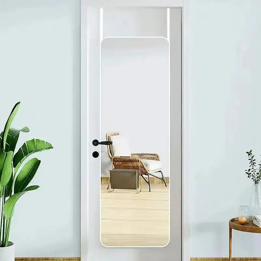 Full Length Door Hanger Mirror with Rounded Corners Furnish Wise