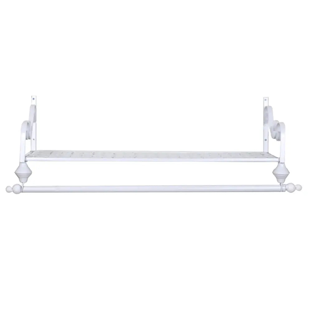 Wall Mounted Metal Clothes Rack with Shelf Furnish Wise