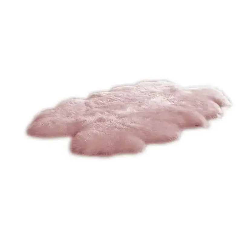 Soft Fluffy Fur Sheepskin Rug, Pink Furnish Wise
