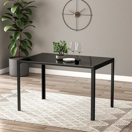 Black Glass Dining Coffee Table Furnish Wise