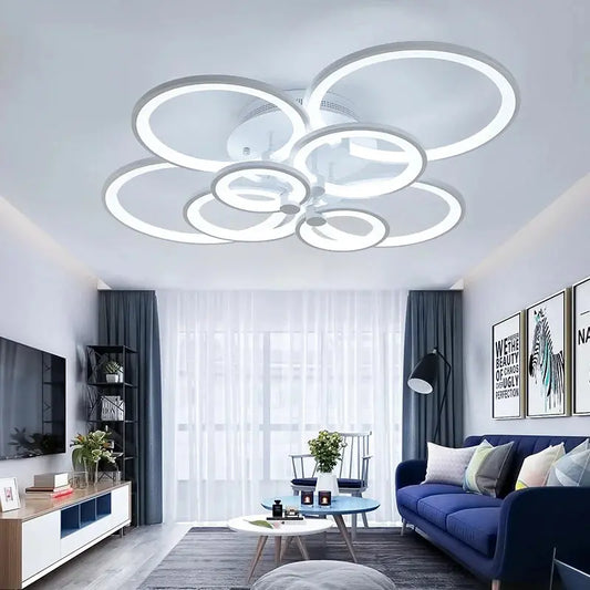LED Ceiling Lights Cool White Chandelier Lamp, 4/8 Head Furnish Wise