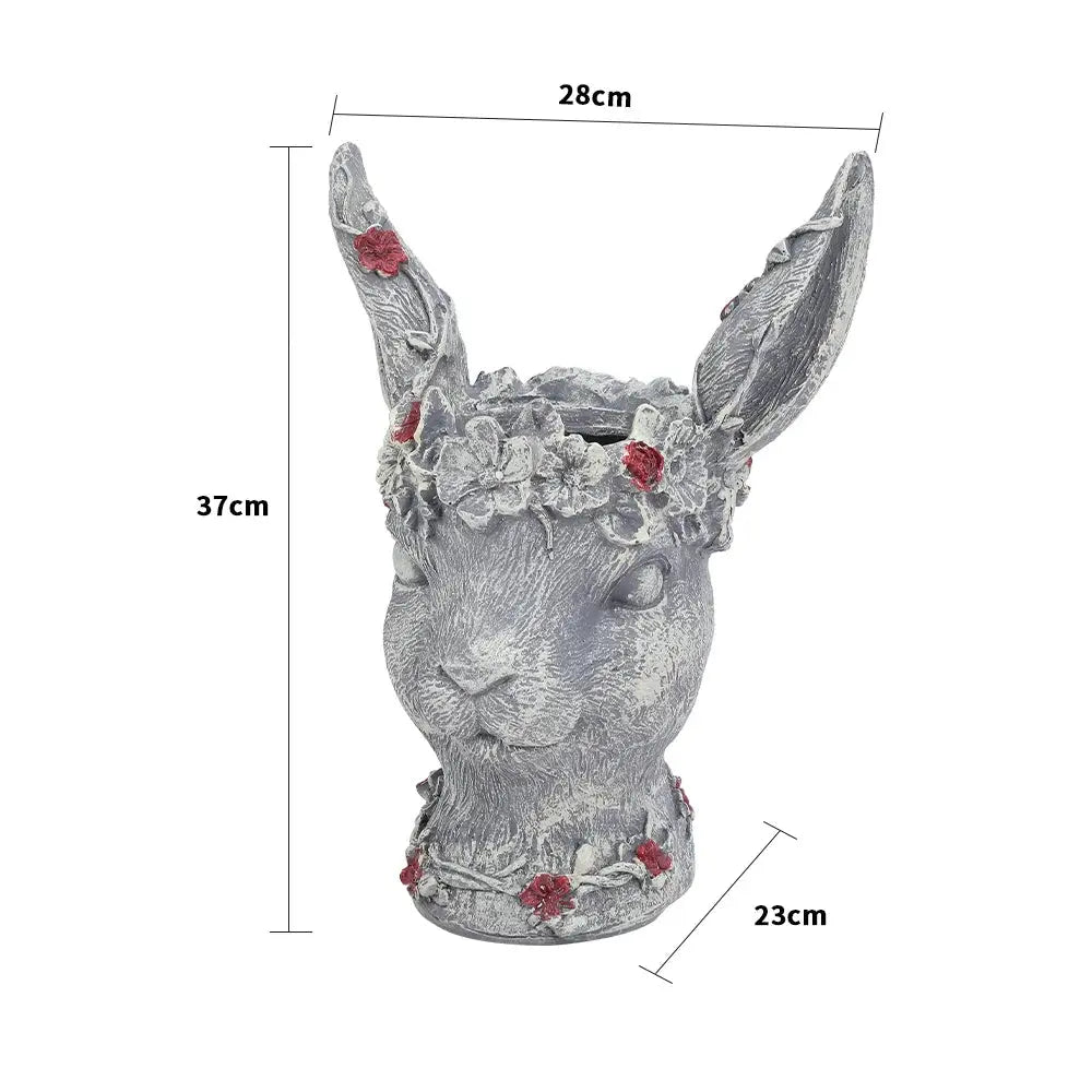 Rabbit Resin Animal Statue Hare Figurine Ornament - Furnish Wise