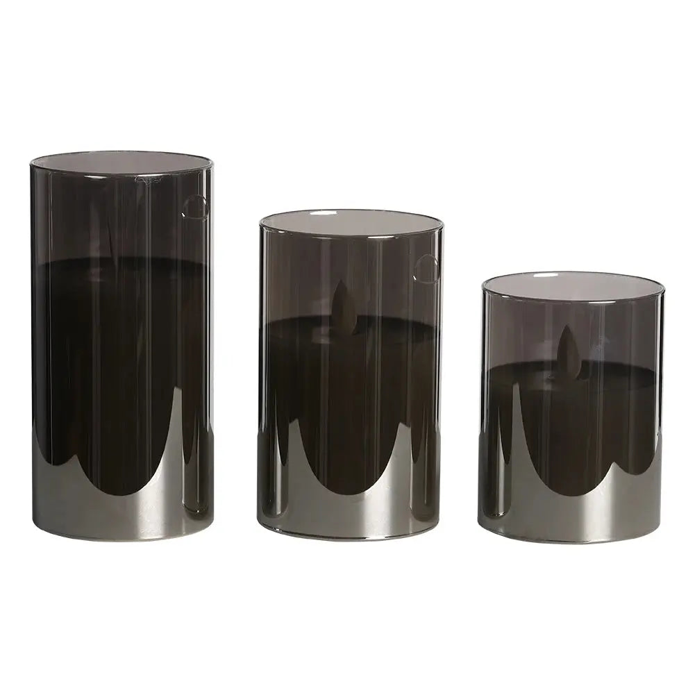 Set of 3 Battery Operated LED Candles with Remote Furnish Wise