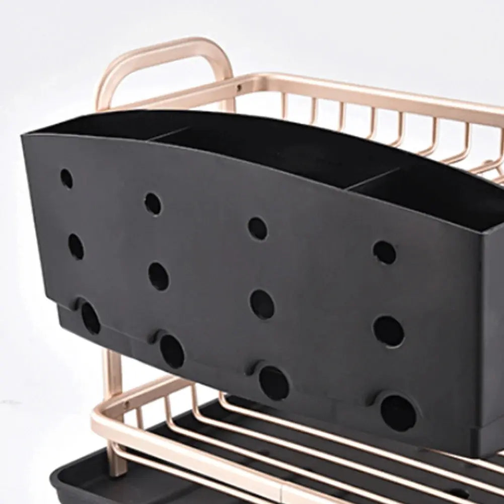 2 Tier Aluminium Dish Storage Rack Furnish Wise