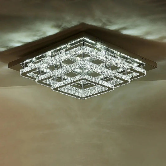 Modern LED Ceiling Light Crystal Chandelier Lamp Furnish Wise