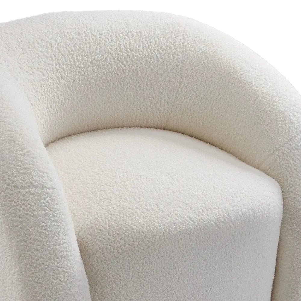 Nordic Upholstered Curved Snug Accent Chair Furnish Wise