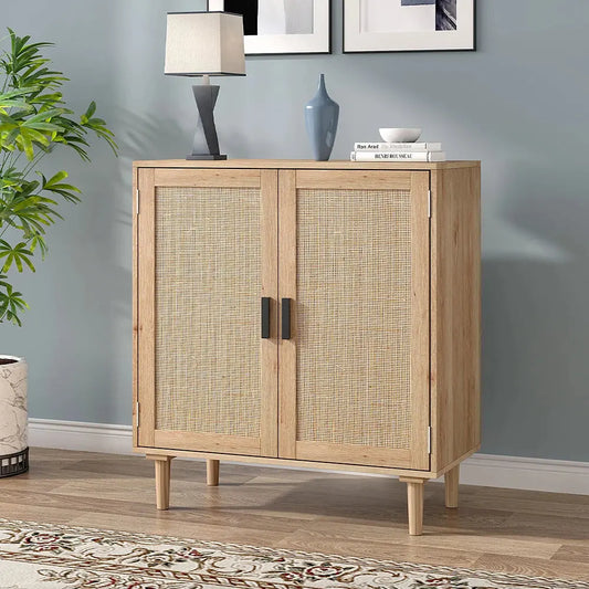 Rattan Sideboard with Double Doors Furnish Wise