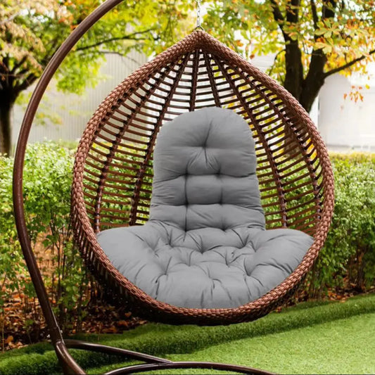 Hanging Egg Chair Thick Cushion Swing Chair Pad, Dark Grey Furnish Wise