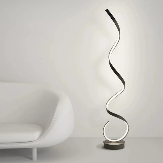 LED Living Room Spiral Floor Lamp Furnish Wise