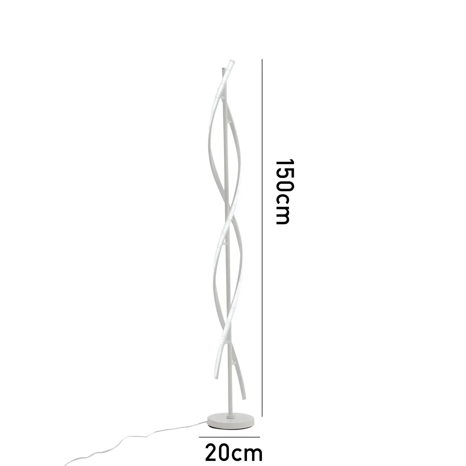 White Modern LED Floor Lamp for Living Room Furnish Wise