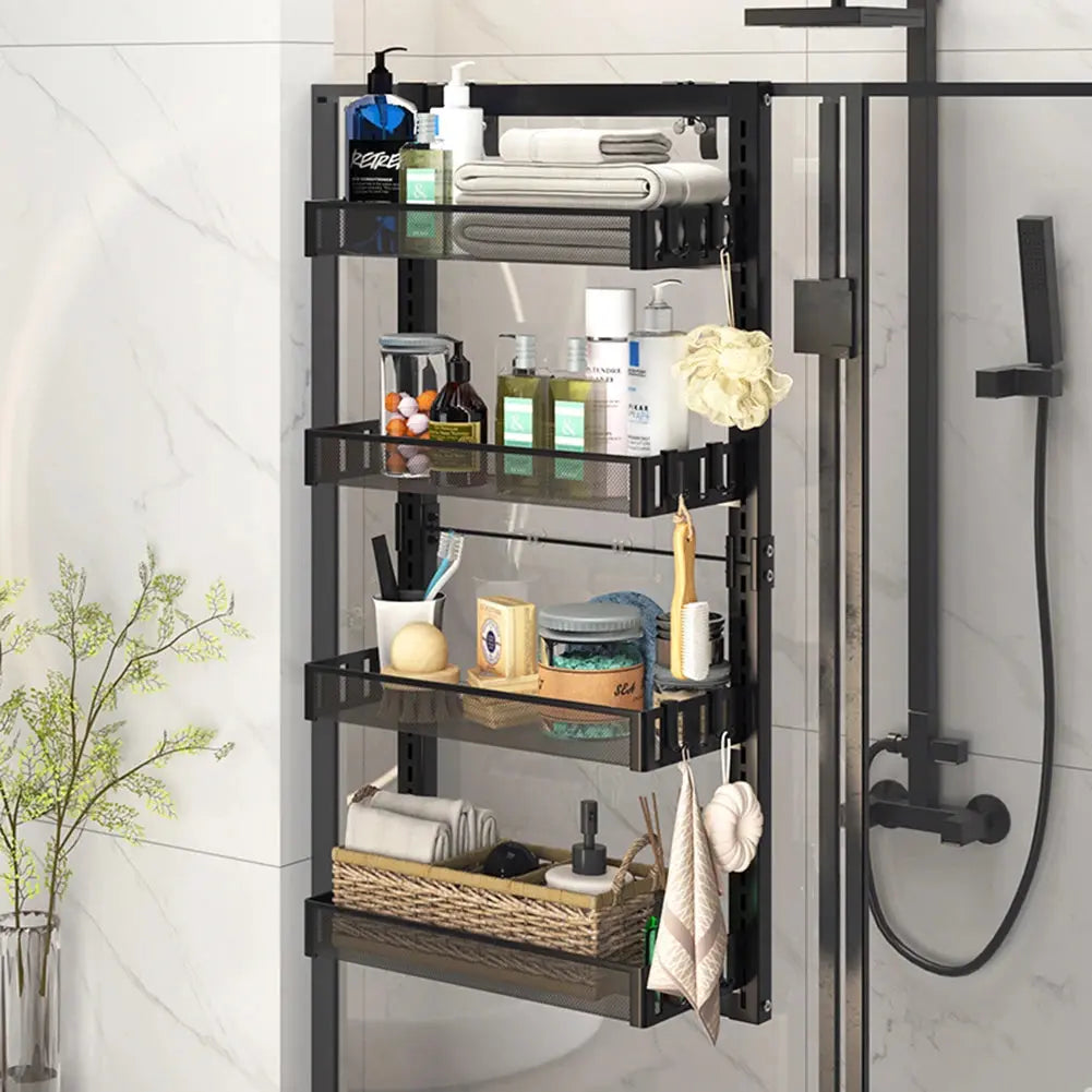 4 Tier Over-the-Door Adjustable Shower Caddy Shelf