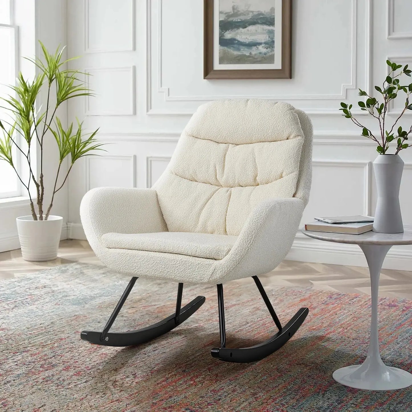 Teddy Fleece Upholstered Rocking Chair