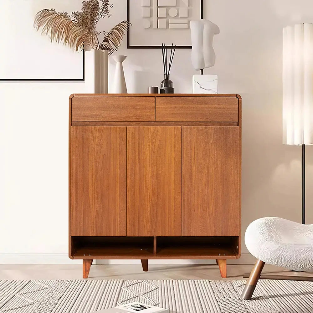 5-Tier Cabinet Shoe Cabinet with Two Small Drawers