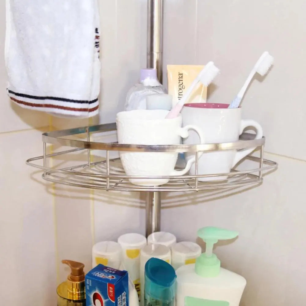 4 Tier Telescopic Bathroom Corner Shelf Shower Organizer Caddy