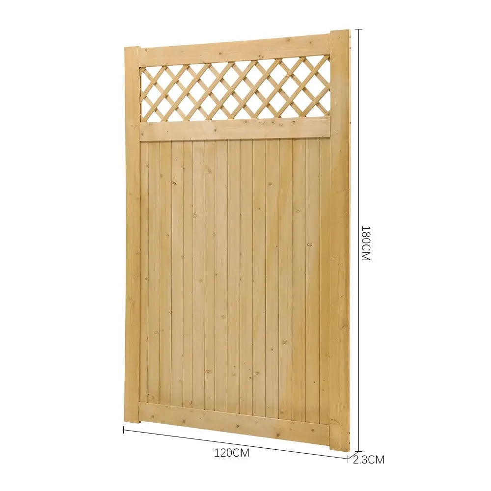 Rhombus Garden Wood Fence Gate with Door Latch Furnish Wise