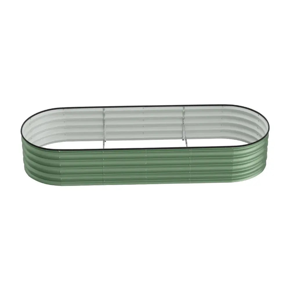 Green Gardens Plan Oval-Shaped Galvanised Steel Raised Garden Bed