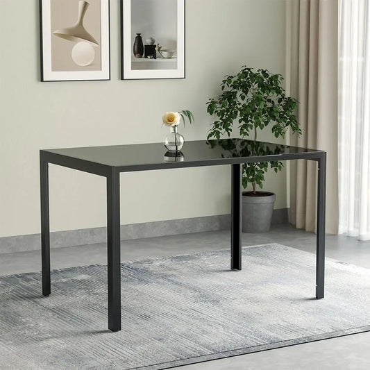 Black Glass Dining Coffee Table Furnish Wise