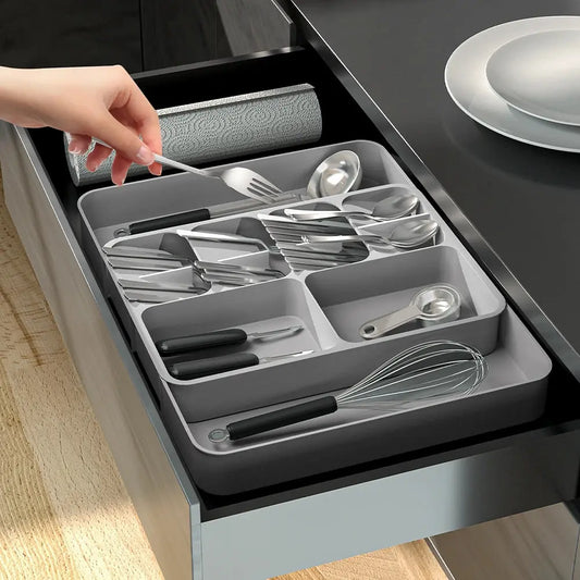 Expandable 12 Compartment Cutlery Tray Drawer Organiser Furnish Wise