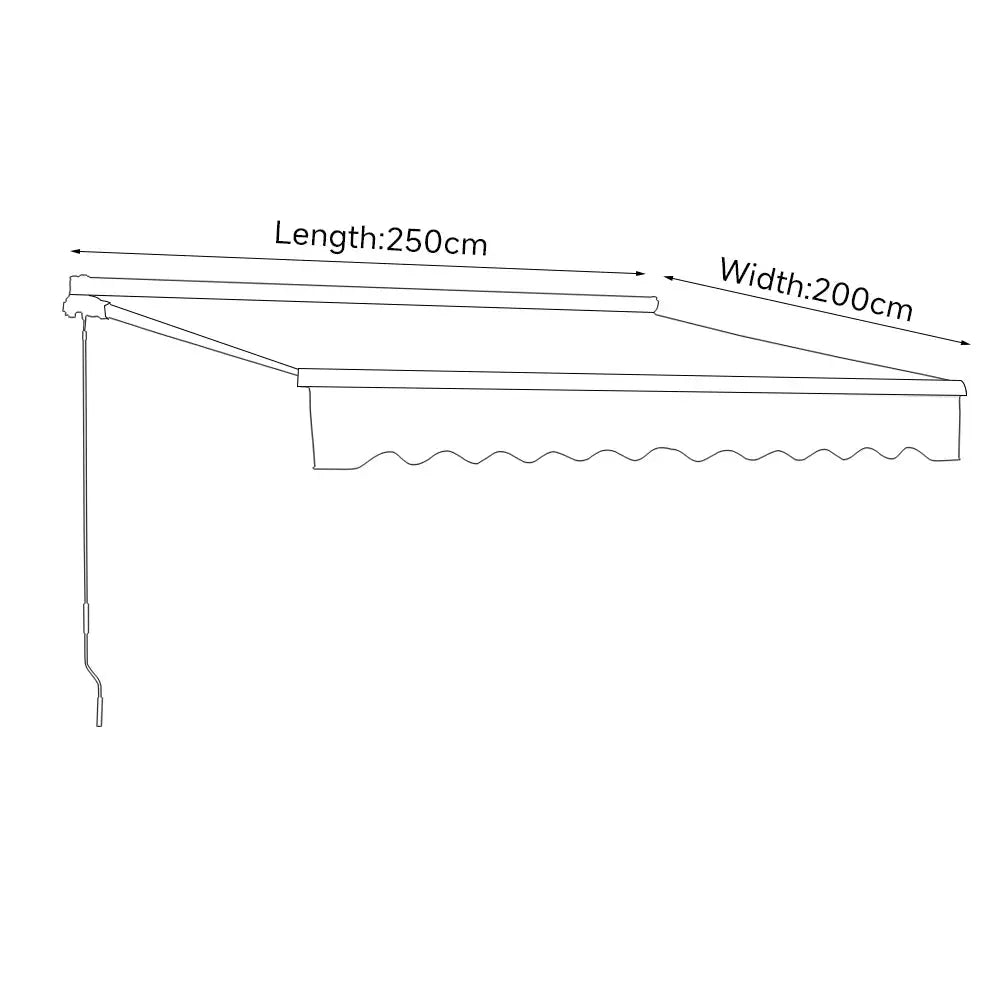 Retractable UV-resistant and Water-resistant Awning