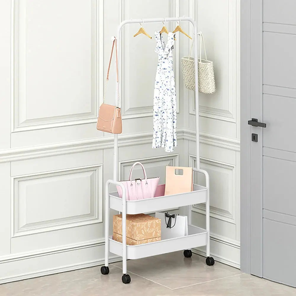 Floor-standing Household Storage Rack with Wheels