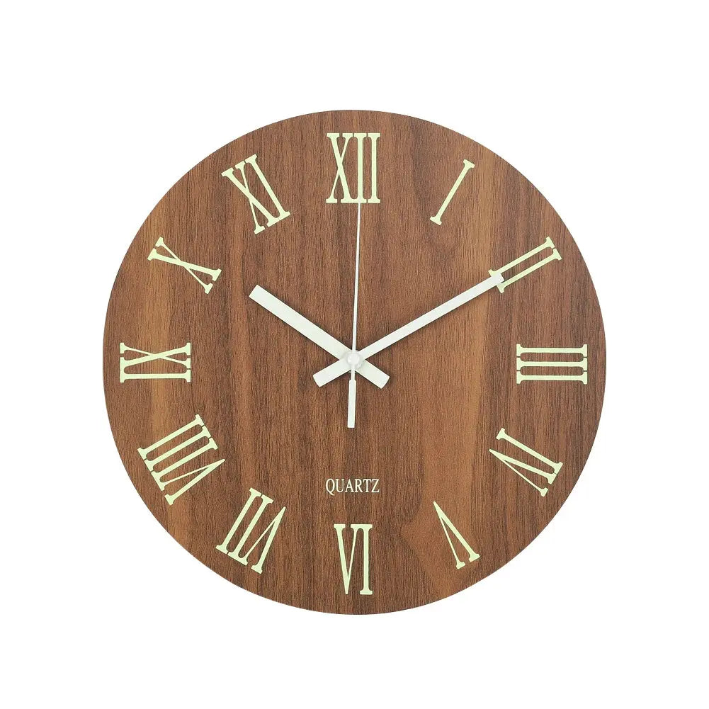 Modern Luminous Wooden Silent Wall Clock Furnish Wise