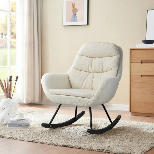 Teddy Fleece Upholstered Rocking Chair