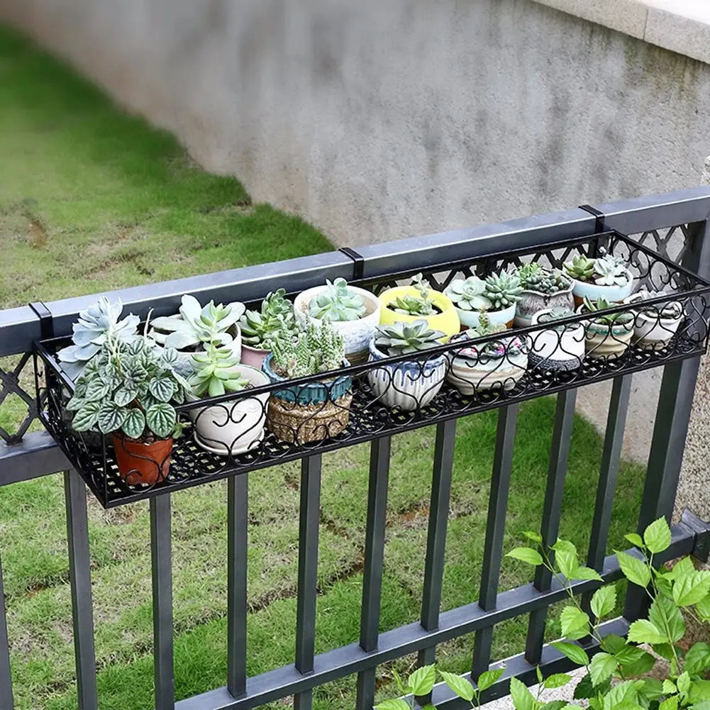 Hanging Railing Flower Pot Holder Furnish Wise