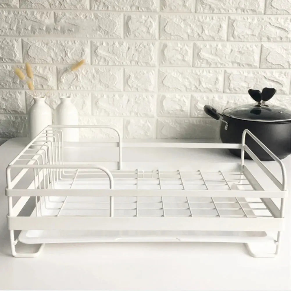 Metal Wire Dish Cup Rack with Drip Tray