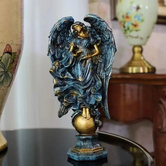 Prayer Angel Goddess Sculpture Ornament  Ancient Greek Mythological Figures Lucky Statue Office Study New Room Home Decor Furnish Wise