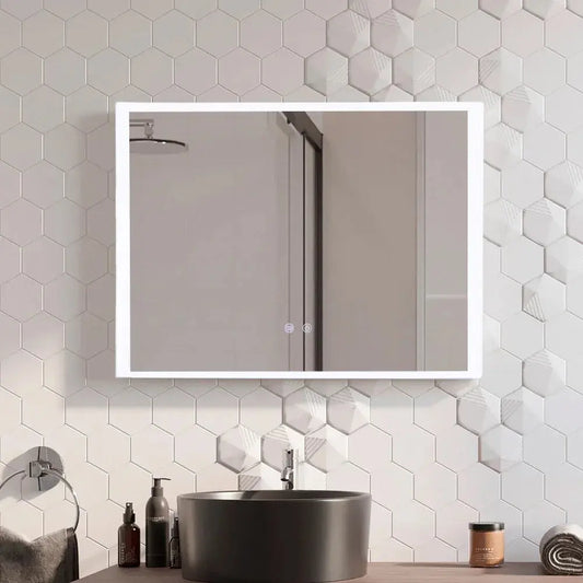 Frameless Anti-Fog Dimmable LED Wall Mirror Furnish Wise