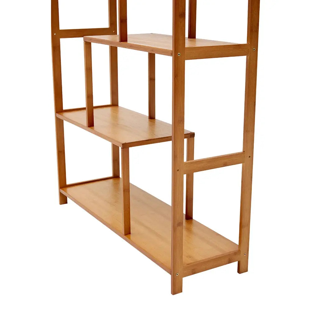 7-Tier Wooden Staggered Bookcase