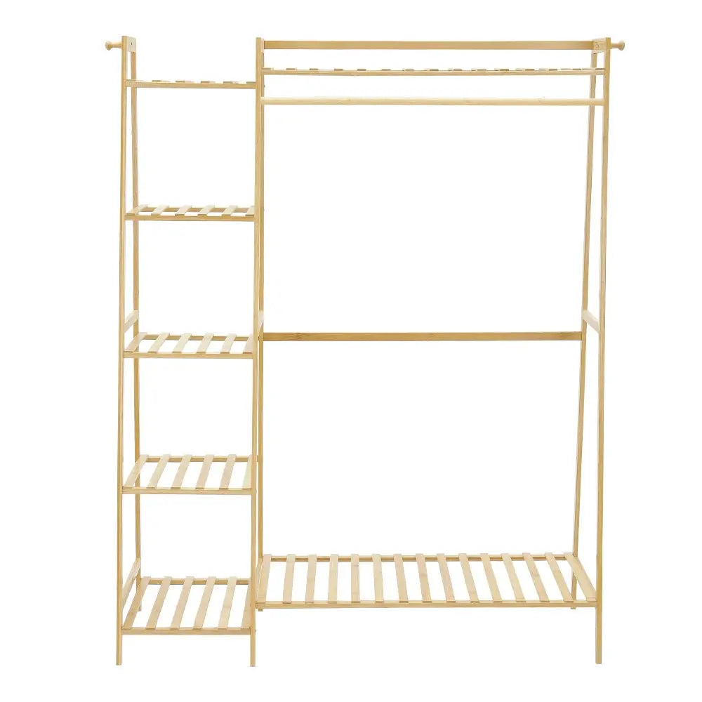 Bamboo Garment Clothes Rack Brown 110cm &130cm
