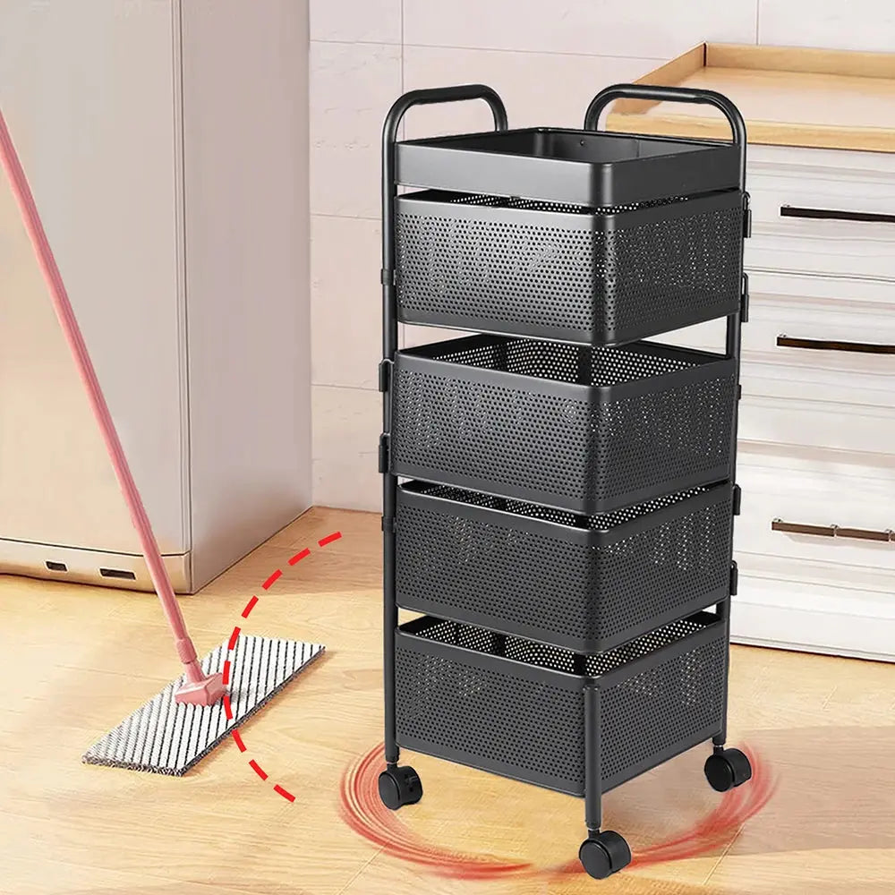 5-Tier Kitchen Storage Rack with Wheels