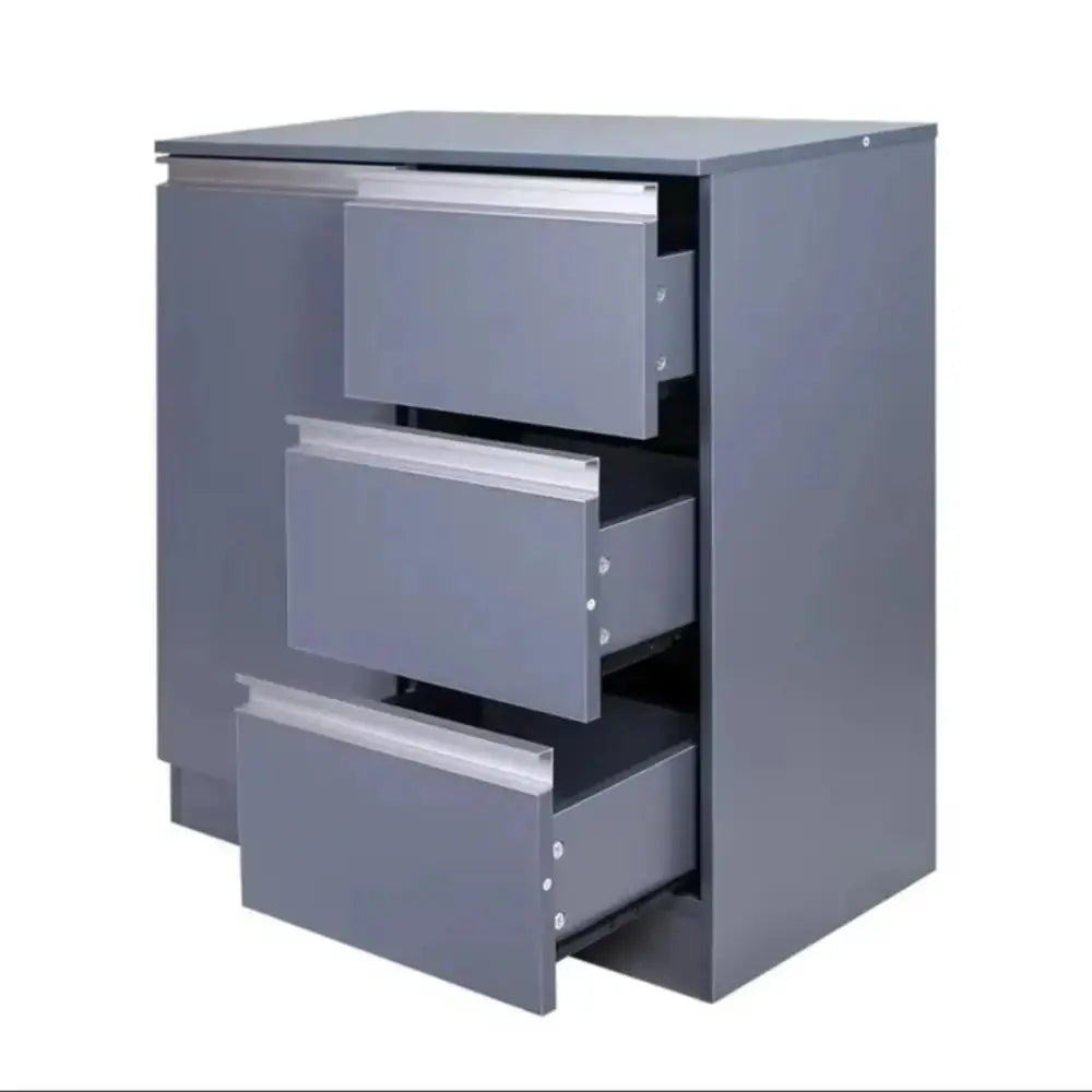 Grey 80cm Sideboard Cabinet with 3 Drawers