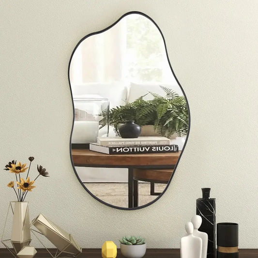 Irregular Metal Framed Wall Mirror Furnish Wise