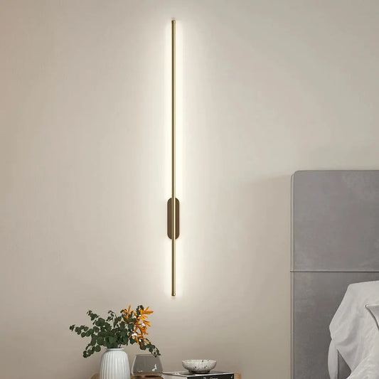 Modern Gold Aluminium Linear LED Wall Lighting Fixture Furnish Wise