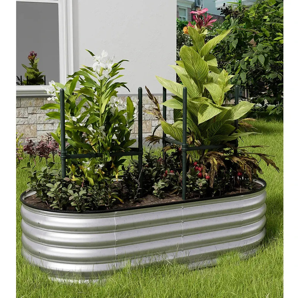 Silver Garden Raised Bed Planter Pot