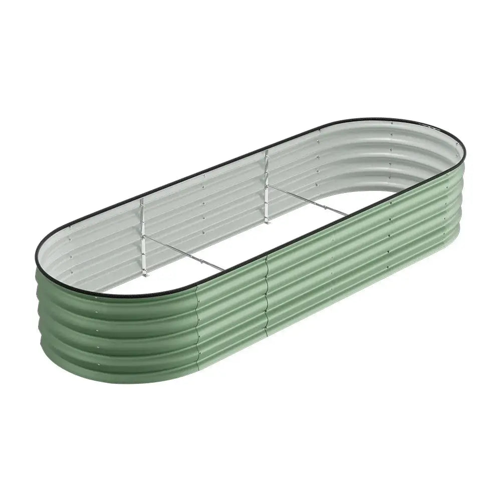 Green Gardens Plan Oval-Shaped Galvanised Steel Raised Garden Bed