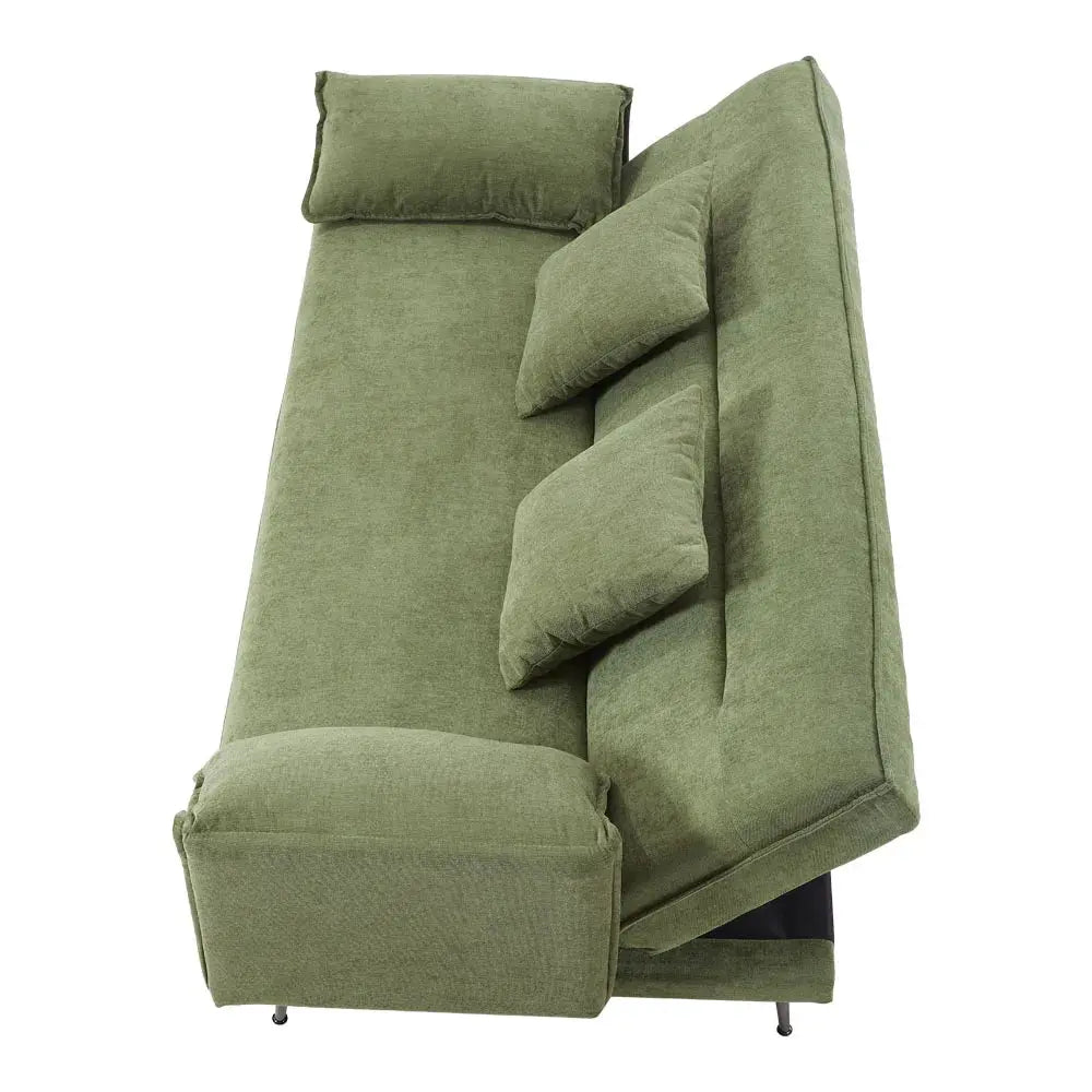 3-Seater Contemporary Convertible Sofa Bed with 2 Pillows Furnish Wise