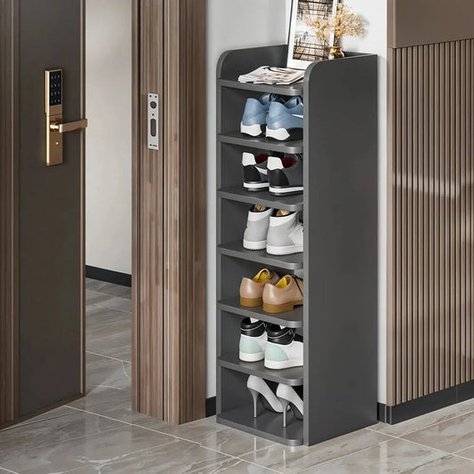 Multi-Tier Narrow Tall Shoes Rack for Entryway Furnish Wise