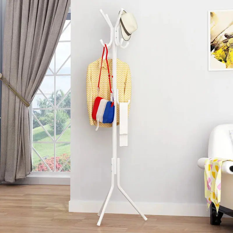 Standing Metal Coat Rack, Freestanding Floor Clothes Rack Organizer, Entryway Shoe Rack Shelf ,Furniture for Bedroom Living Room Furnish Wise