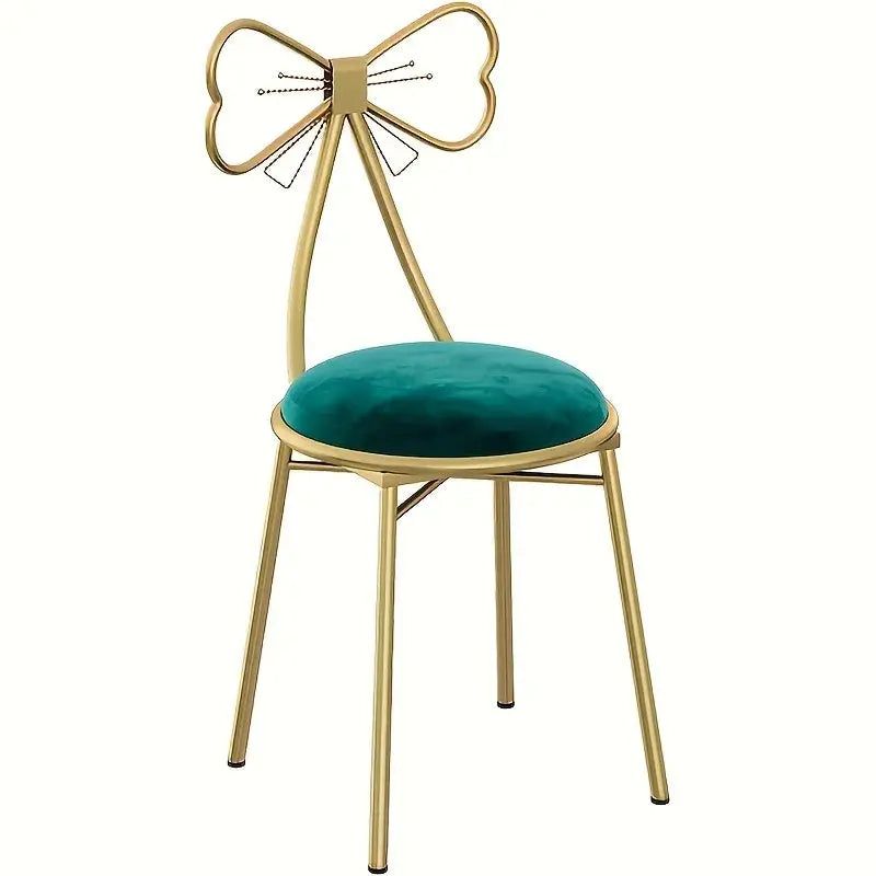 Dressing stool, makeup stool, modern and simple, with shoulder straps, seat cushion, bow tie office chair ergonomic  pink chair Furnish Wise