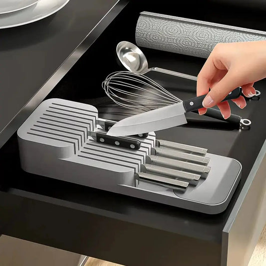 9 Slot Compact Kitchen Knife In Drawer Organiser Furnish Wise